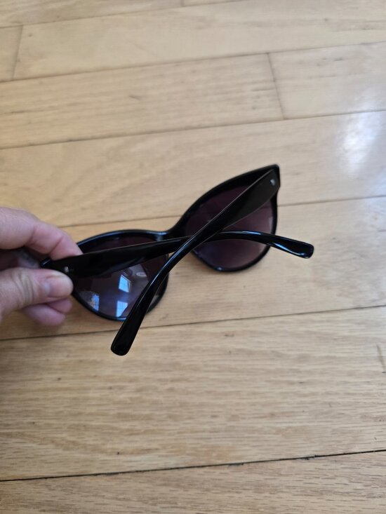 retro black large cat eye style boho glam sunglasses main image 9